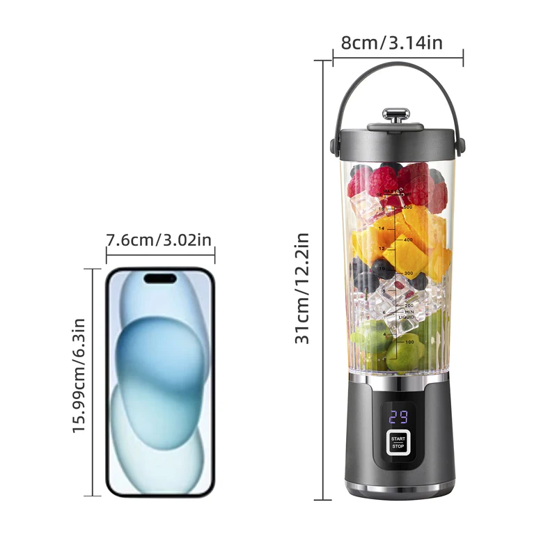 🏖️🍹Summer Hot Sale - Up to 50% OFF⚡50K+ SOLD!🎁Wireless Portable Juicer with 10 Blades - Image 7
