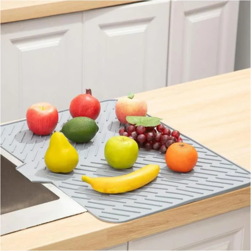 Large Size Silicone Drying Mat with Drain Lip - Image 3