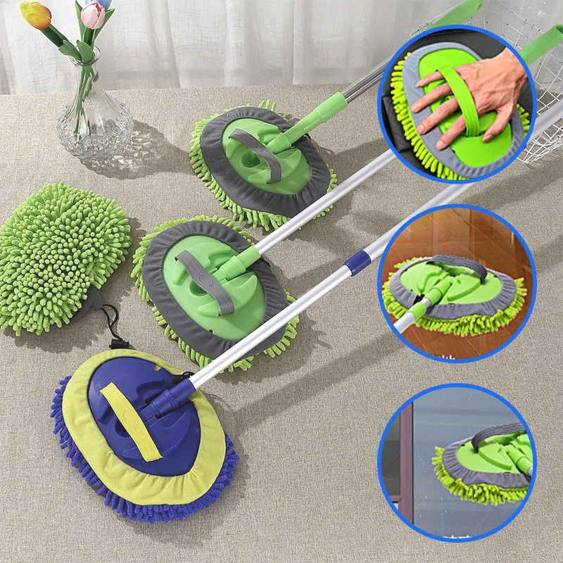 π 50% OFF NOW! π§½ Durable Aluminum Long Handle Telescopic Car Wash Mop β Soft Microfiber, Scratch-Free & Adjustable Length β¨ - Image 4