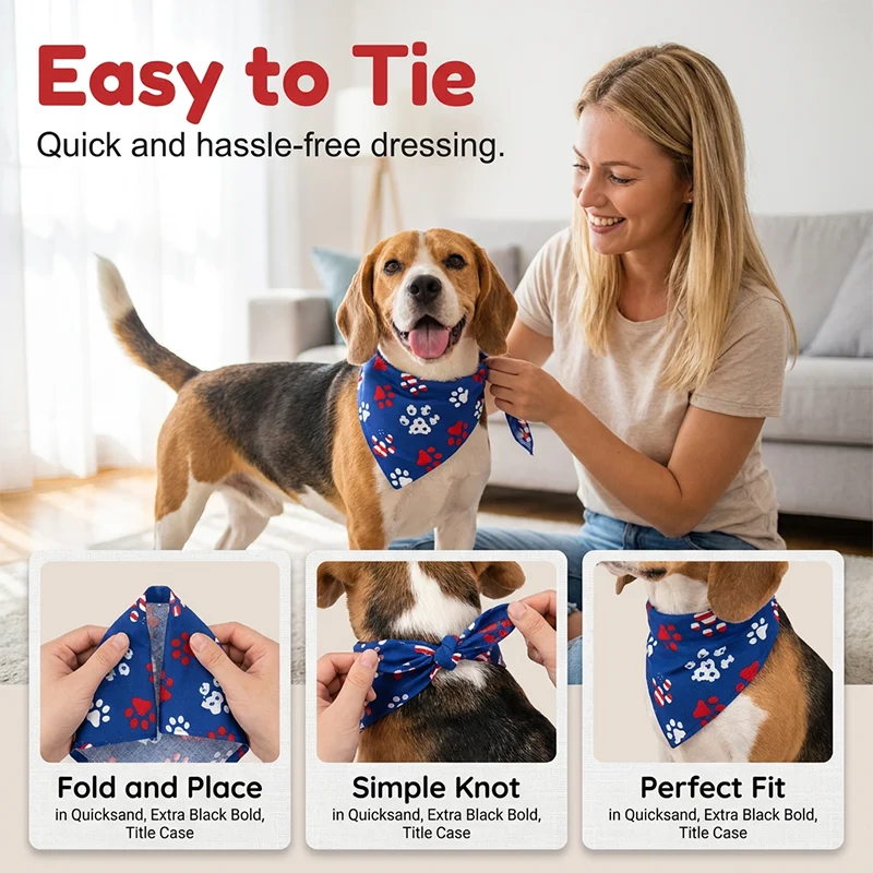 Holiday Dog Bandana Stars Stripes - Image 8