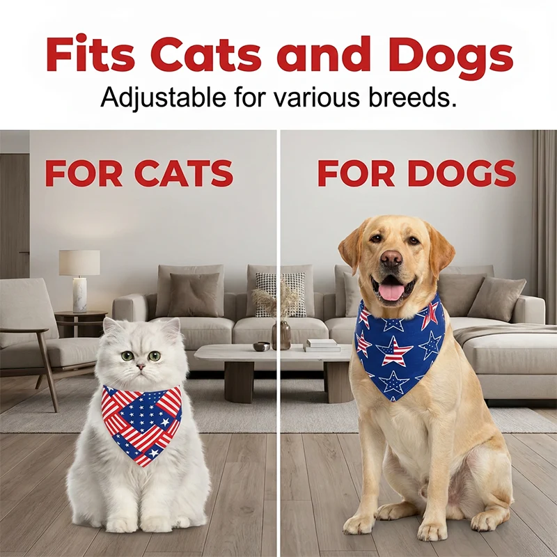 Holiday Dog Bandana Stars Stripes - Image 9