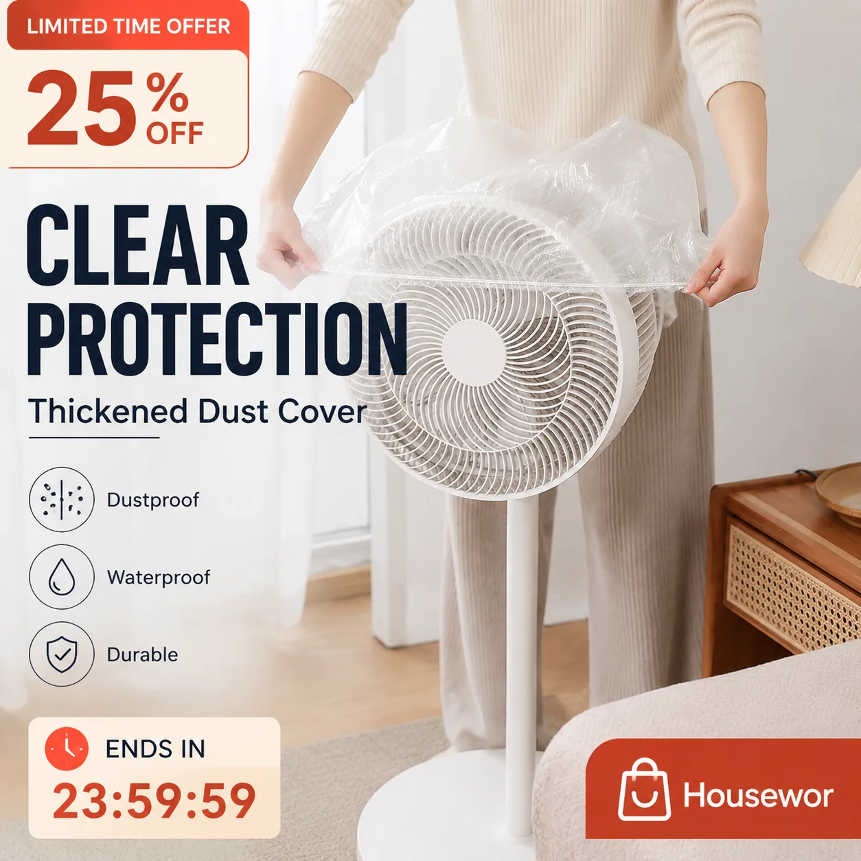 🏆Buy More Save More🎁Thickened Transparent Dust Cover– flexible, transparent, reusable📦✨ - Image 15