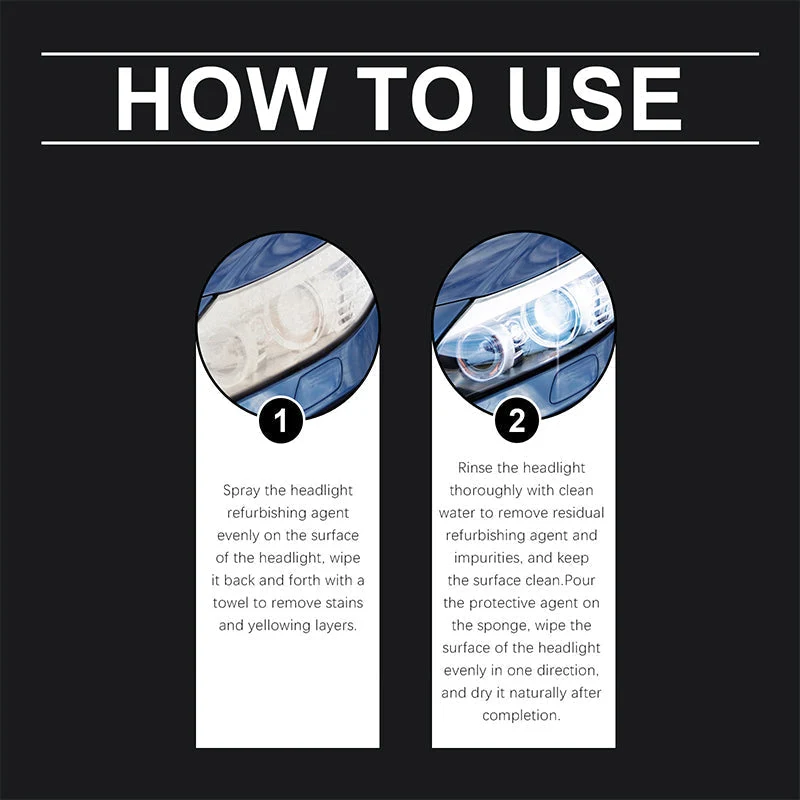 🚘 Automotive Headlamp Restoration Fluid, blurring enhanced crystalline coating refurbisher - Image 2