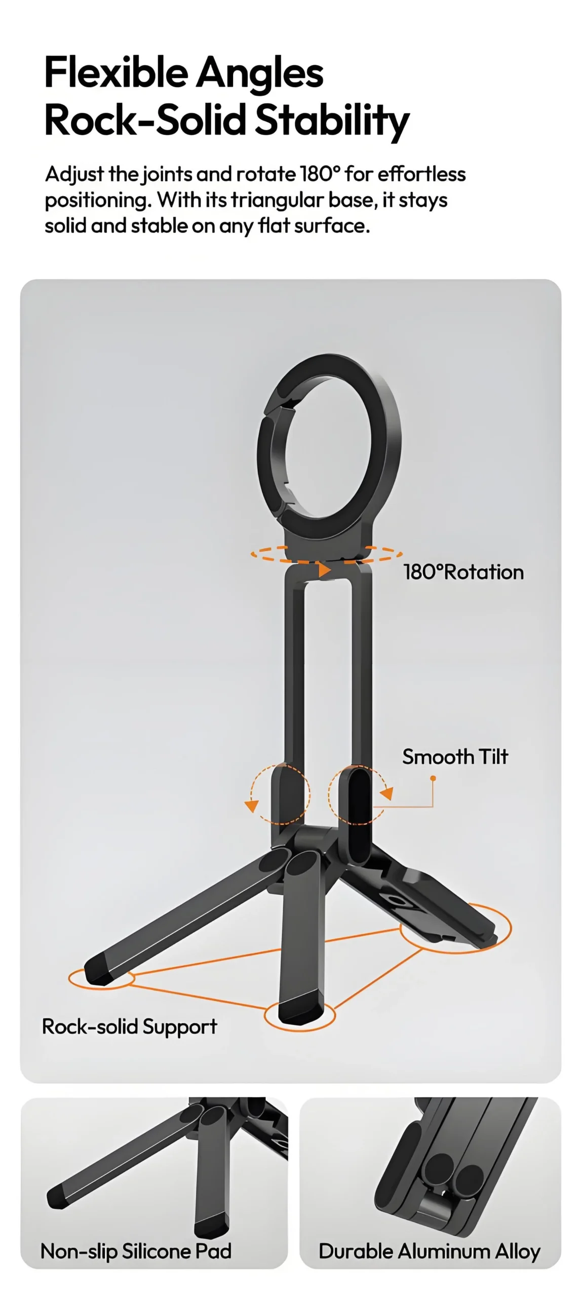 π’π’50% off!! β° Magnetic Mount β 5-in-1 Mini Tripod with Dual MagSafe Magnets, Foldable Hook & Arca-Swiss Base! π±π₯ - Image 7