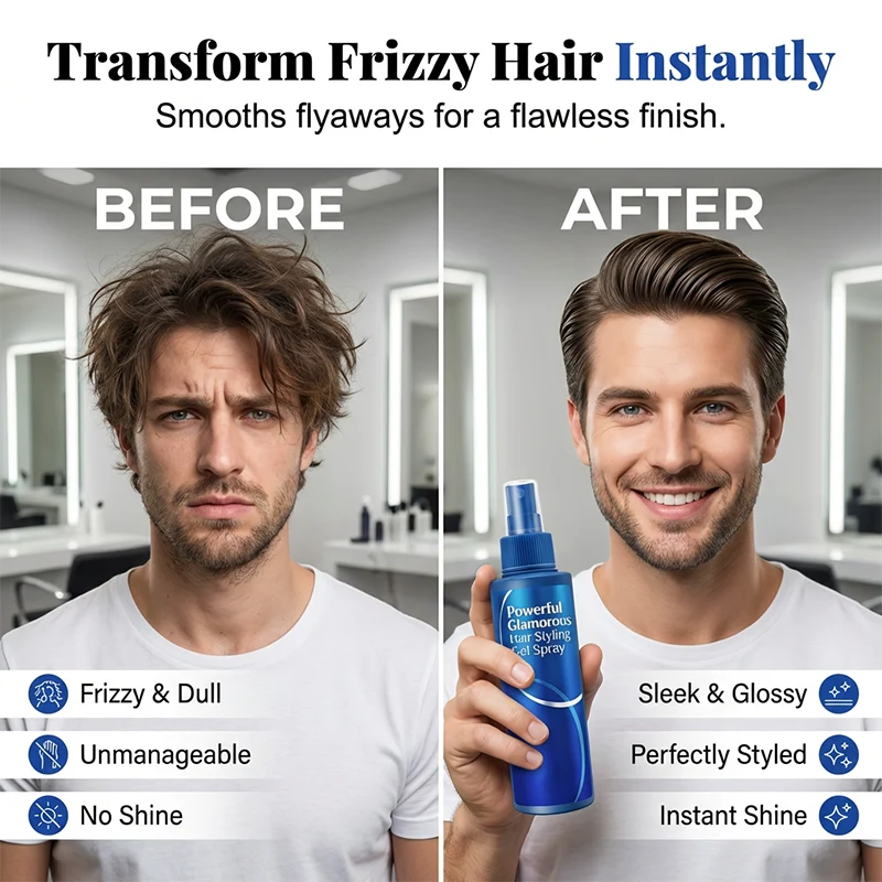 Powerful Glamorous Hair Styling Gel Spray - Image 2
