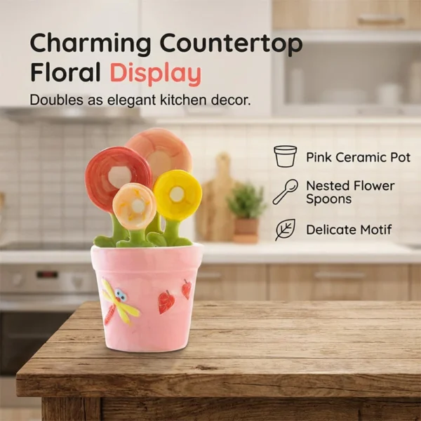 Ceramic Flower Measuring Spoon Set