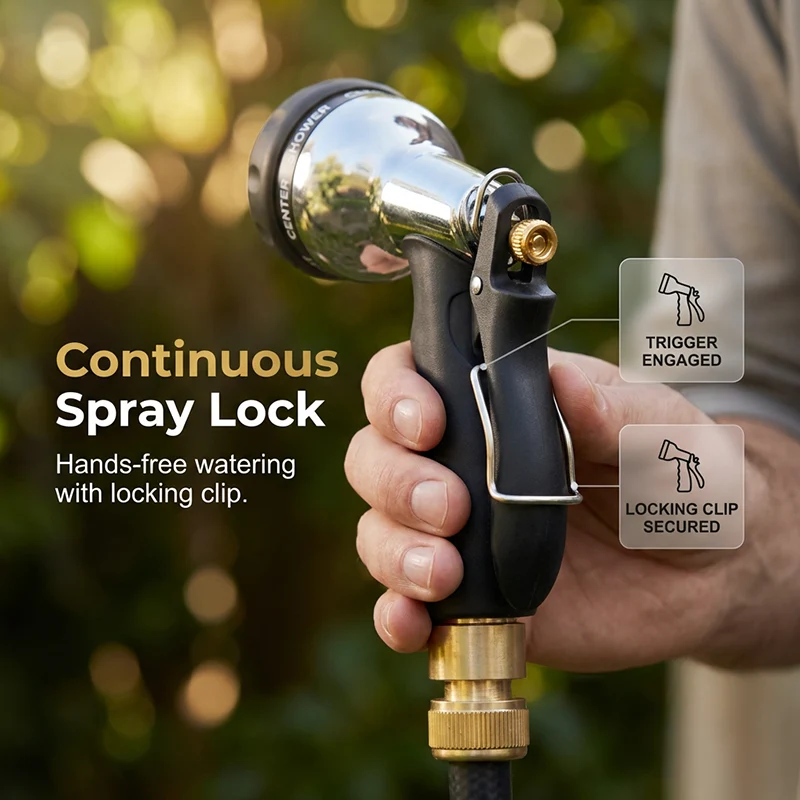 Heavy-Duty Metal Garden Hose Nozzle Sprayer - სურათი 8