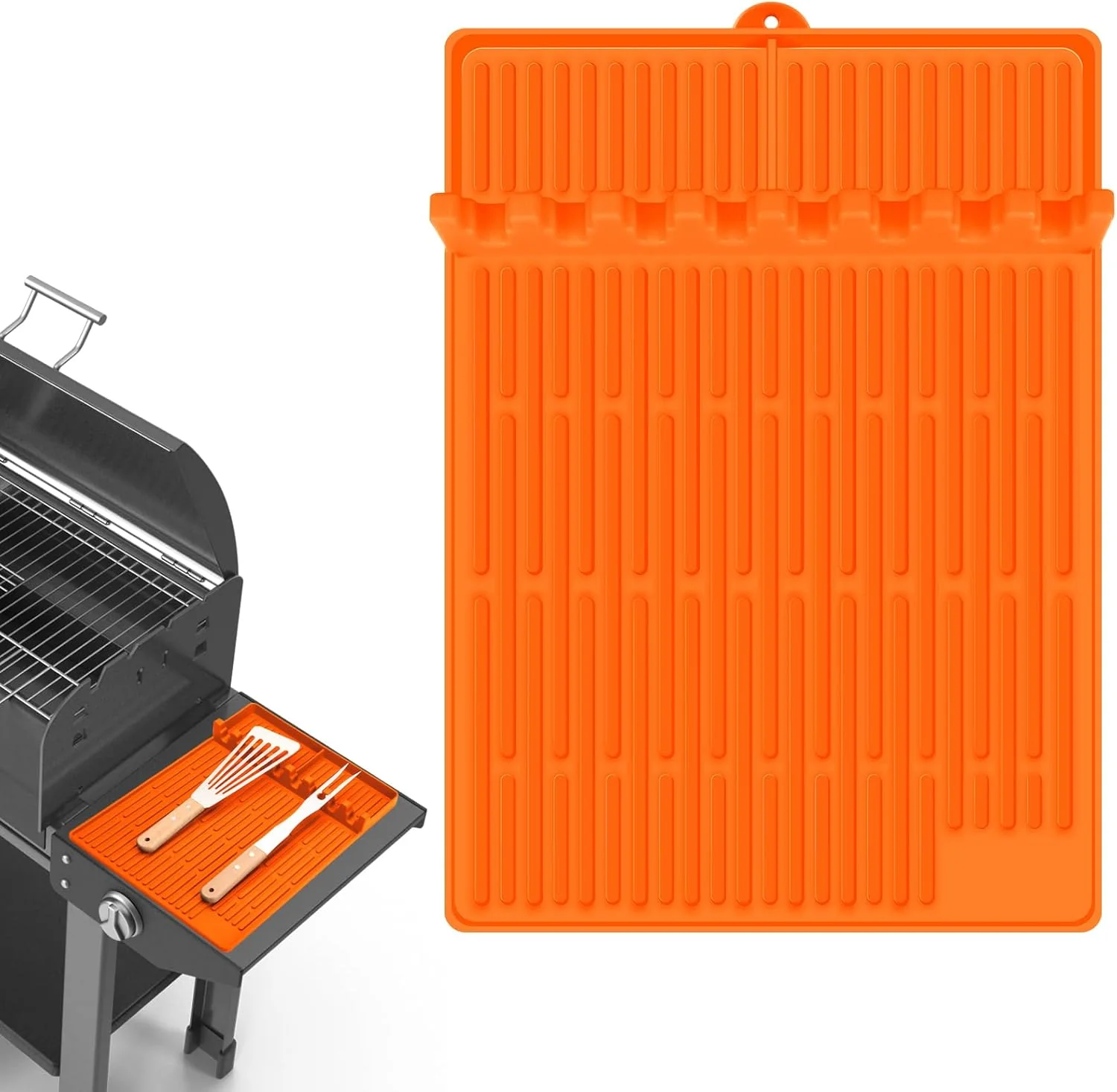 🌞Summer Sale 50% OFF🔥Silicone Grill Tools Mat with Drip Pad - Image 12
