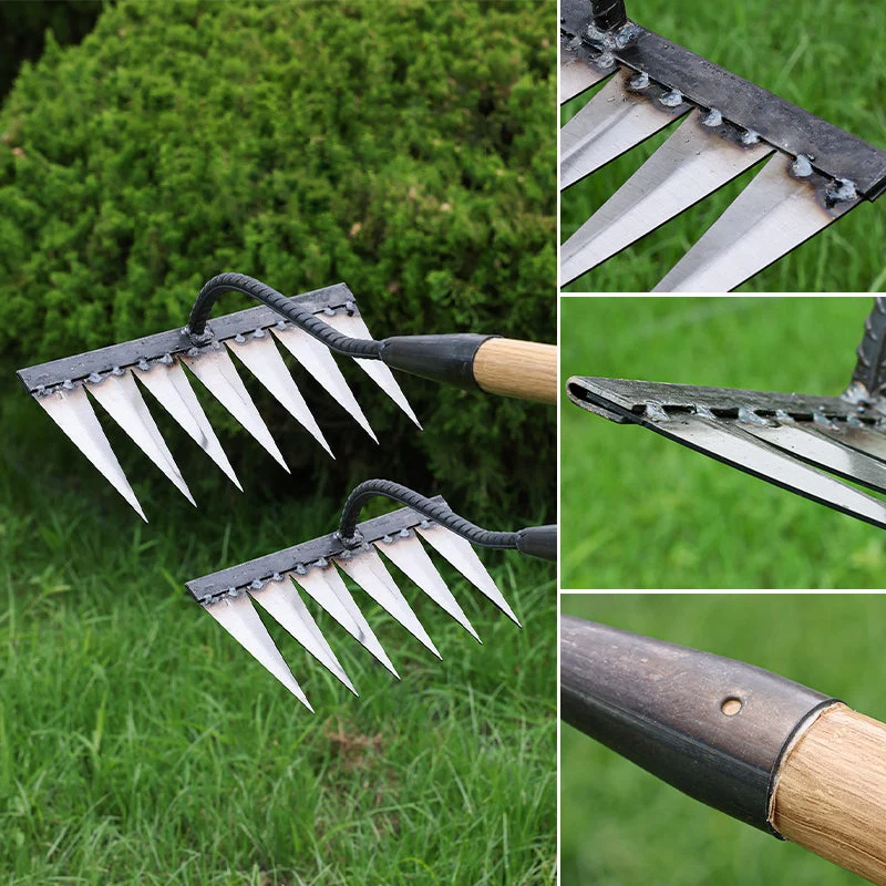🌱Limited Time Half Price - 4/5/6/7 Tooth Carbon Steel Garden Hand Rake - Image 3