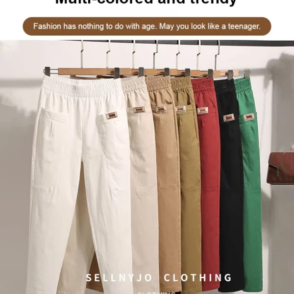 ⏰Limited Sale 50% OFF🔥Women's Elastic Waist Cotton Pants