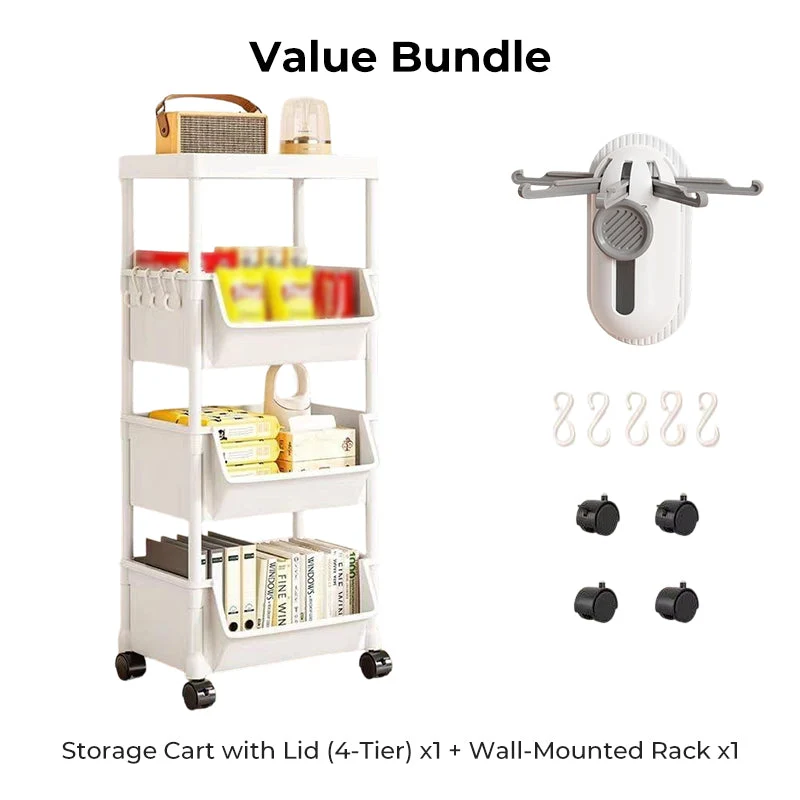Multi-Tier Rolling Storage Cart for Narrow Spaces - Image 2