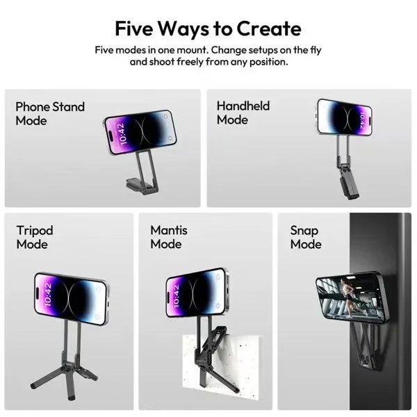 π’π’50% off!! β° Magnetic Mount β 5-in-1 Mini Tripod with Dual MagSafe Magnets, Foldable Hook & Arca-Swiss Base! π±π₯ - Image 4