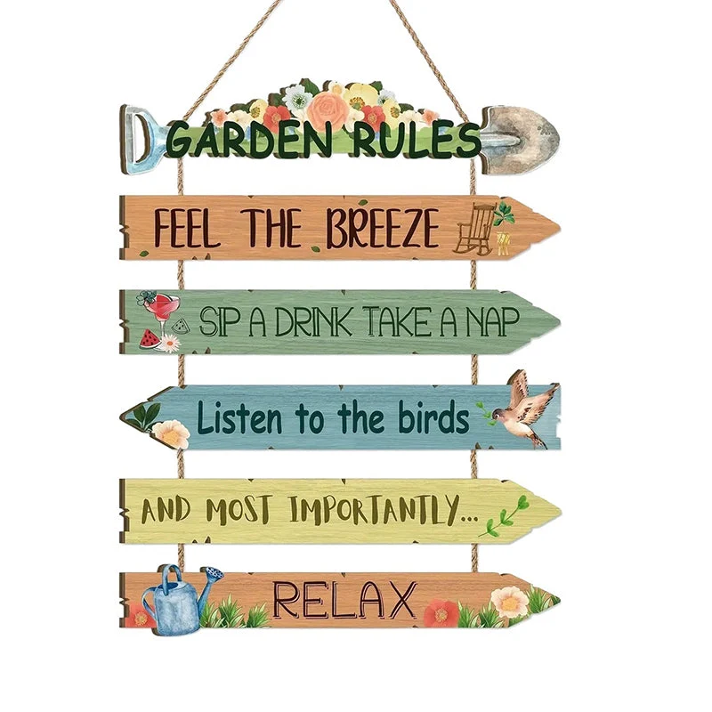 💖Limited-time 50% OFF🏡Rustic Wooden Garden Hanging Sign Wall Decor Plaque - Image 9