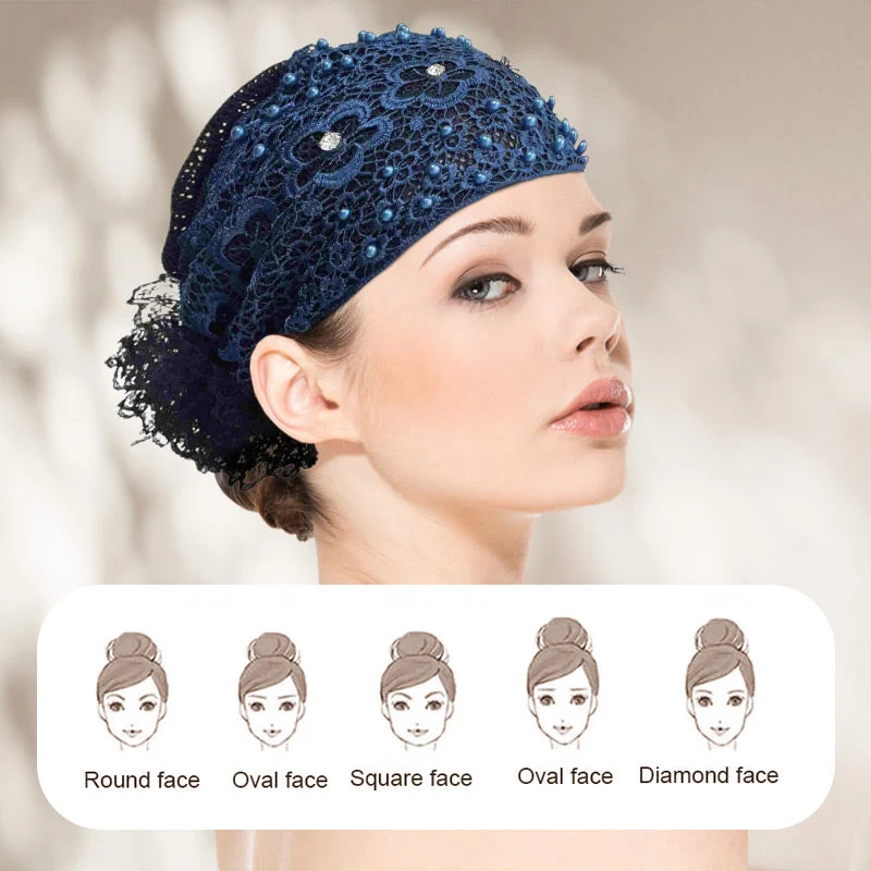 Ladies Floral Lace Headscarf - სურათი 5