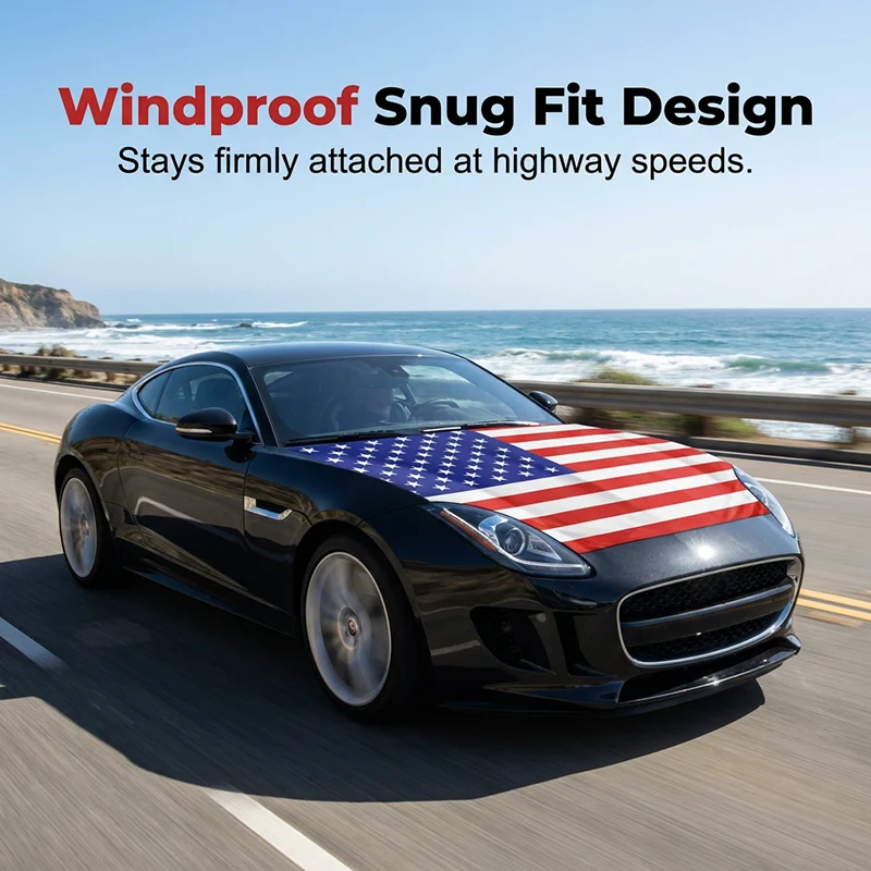 ⏳Limited Time 50% Off💥Patriotic Car Hood Flag Cover - Image 2