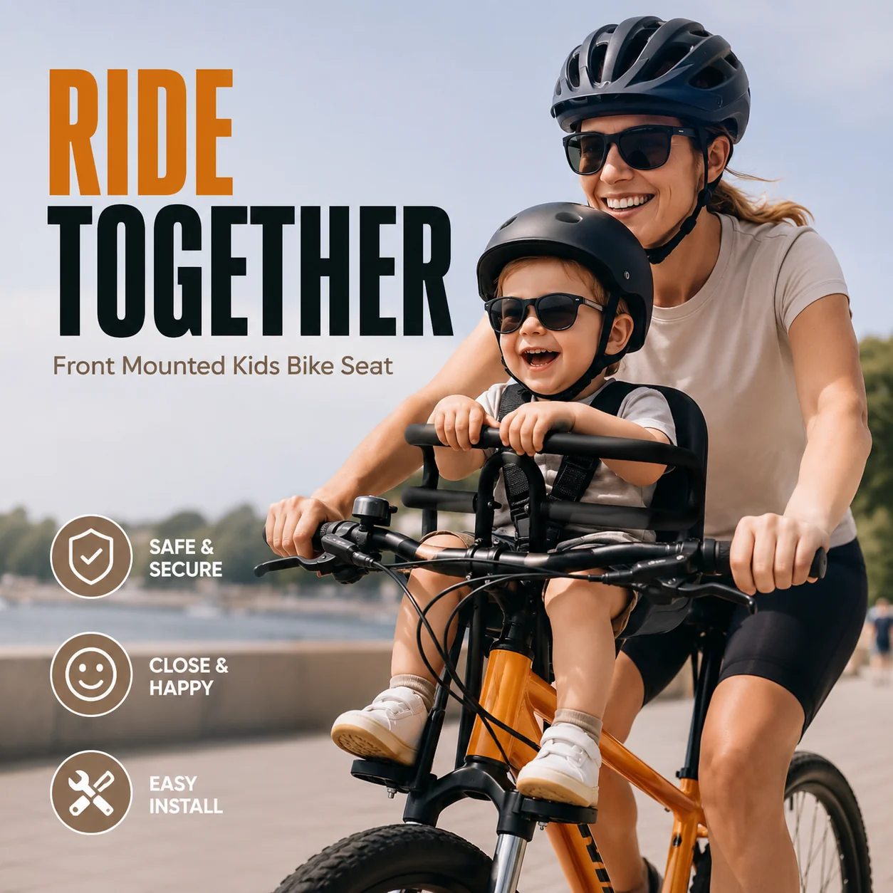📢📢40% OFF !! ⏰Front Mounted Kids Bike Seat - Image 3