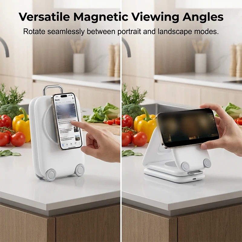 3-in-1 Foldable Magnetic Wireless Charger Stand - Image 2