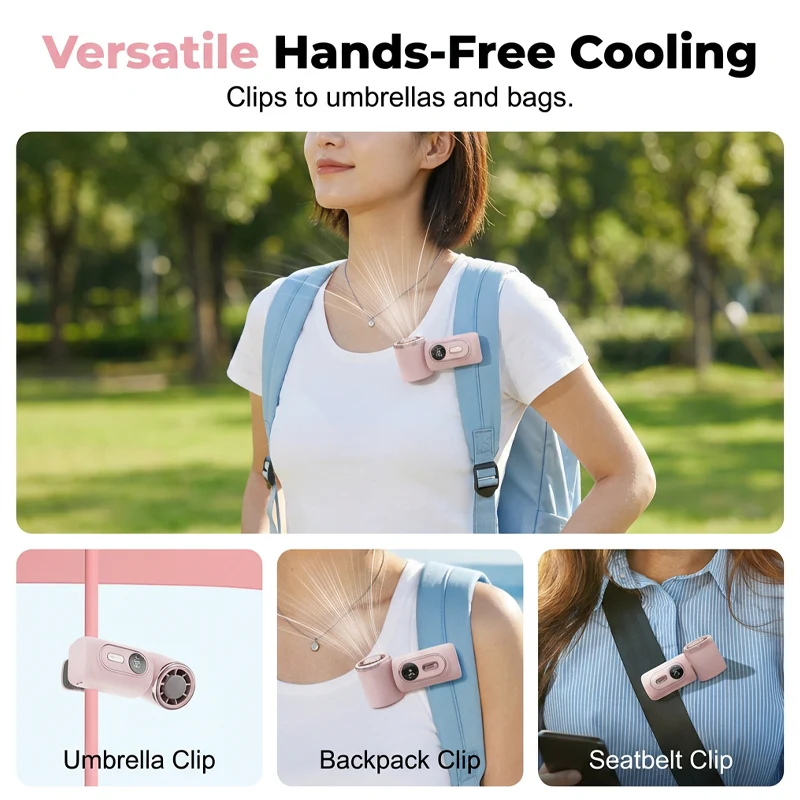 Portable Clip-On Fan with LED Display - Image 6