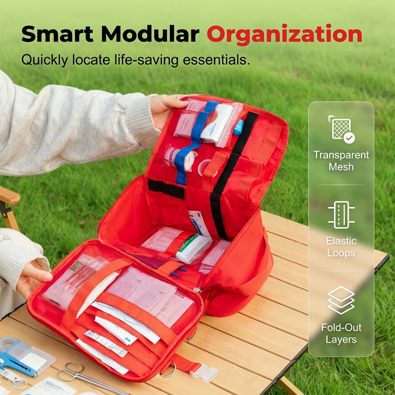 Oxford Cloth Emergency Medical Organizer Bag - Image 3