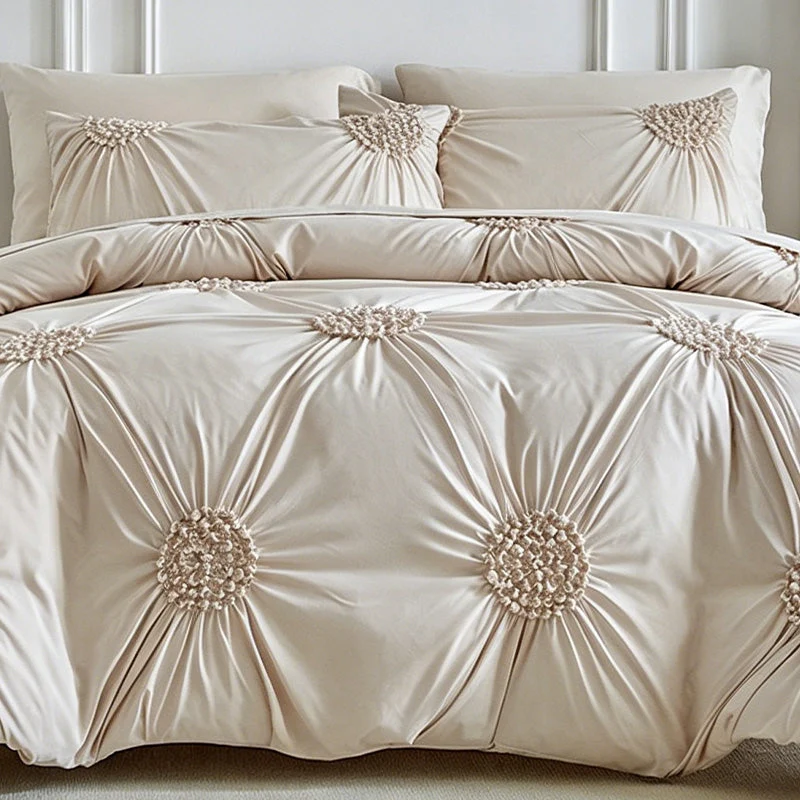 📢📢40% OFF !! ⏰Elegant Pinch Pleat Duvet Cover Set - Image 10