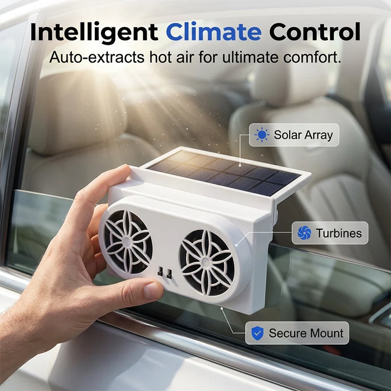 Solar Powered Car Ventilator Fan - Image 2