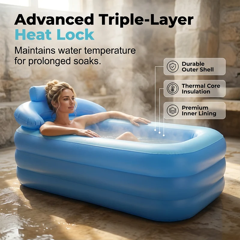 Three-Layer Insulated Inflatable Bathtub - Image 2
