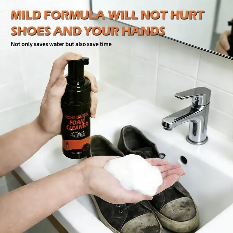 Waterless White Shoe Foam Cleaner for Sneakers - Image 2